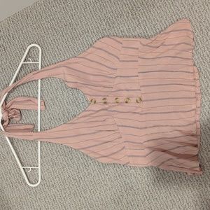 Pink halter top tank